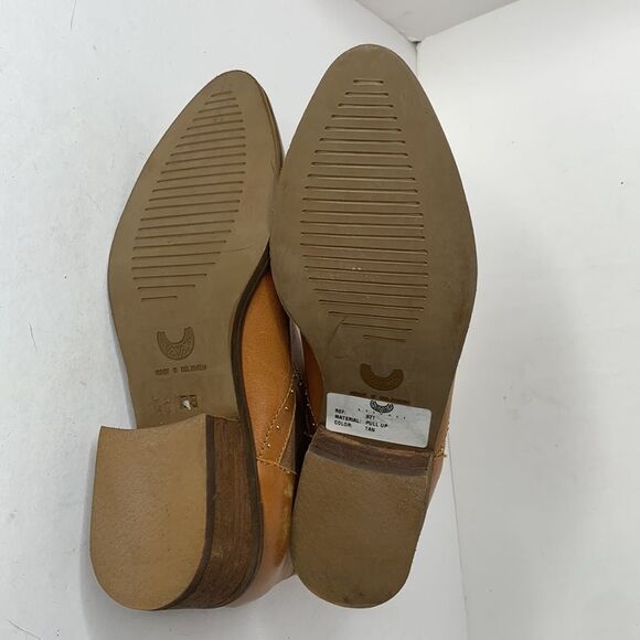 Stivali tan leather studded Chelsea ankle boots NWOB - Picture 10 of 11